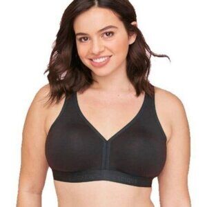 Cacique Lane Bryant Womens Bra Cotton Unlined No Wire Size 40DD Black